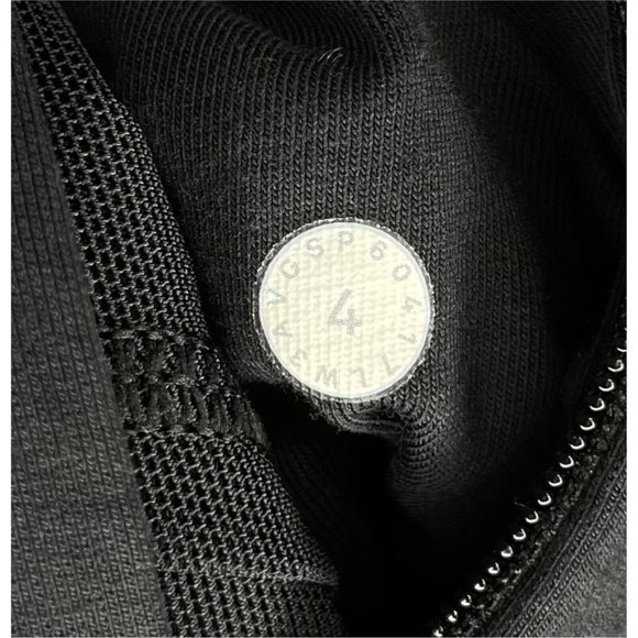 Lululemon Black Mock Cowl Funnel Neck Pullover Sweatshirt Drawstring Womens Sz 4 - Picture 5 of 6